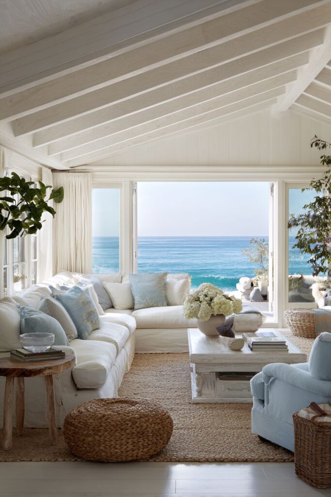 Beach House Coastal with White-Washed Elements