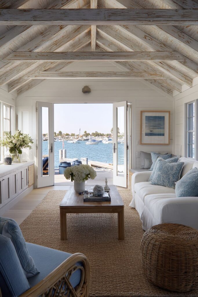 Beach House Coastal with White-Washed Elements