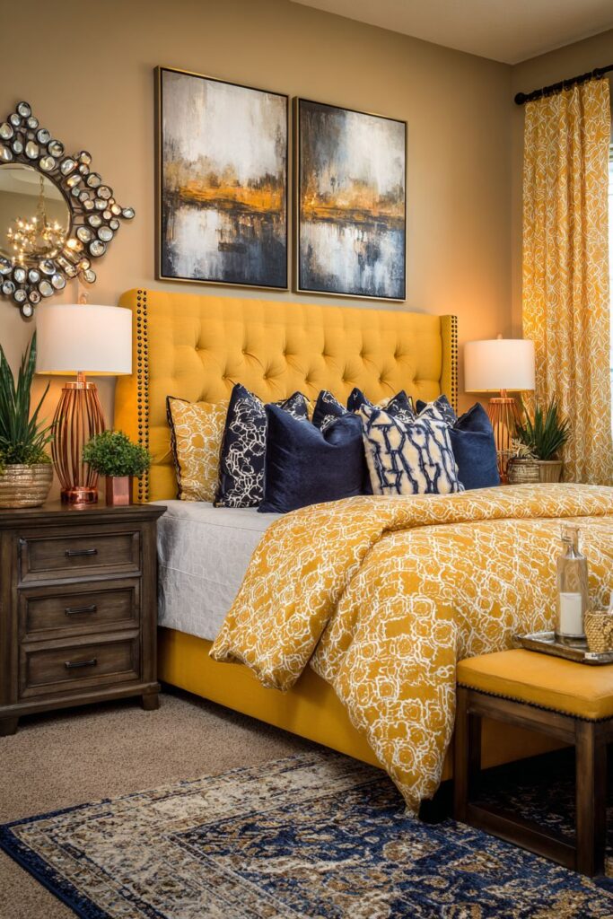 Metallic Accents Enhance Yellow Elegance