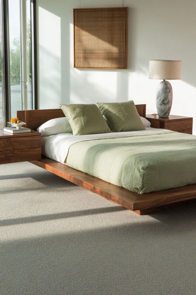 Floating Nightstand Platform Bed