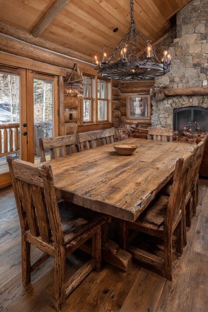 Rustic Cabin Thick Pine Lodge Authenticity