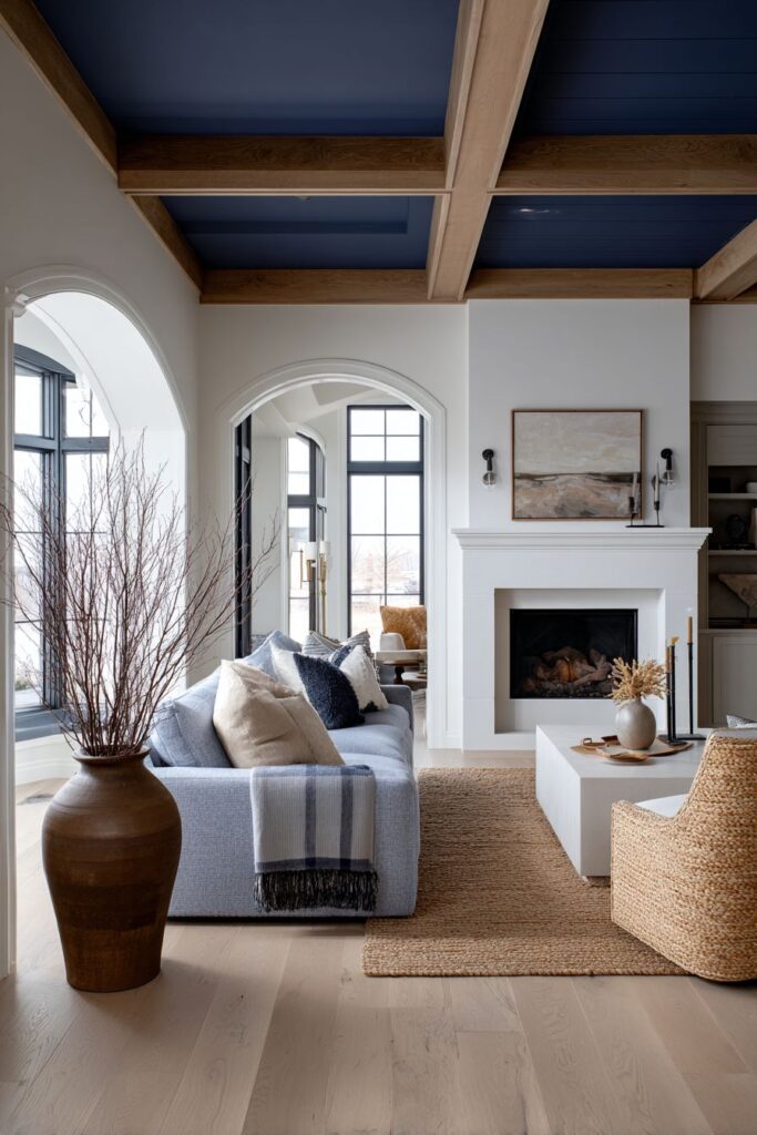 Ceiling Statement: Navy Above, Light Below