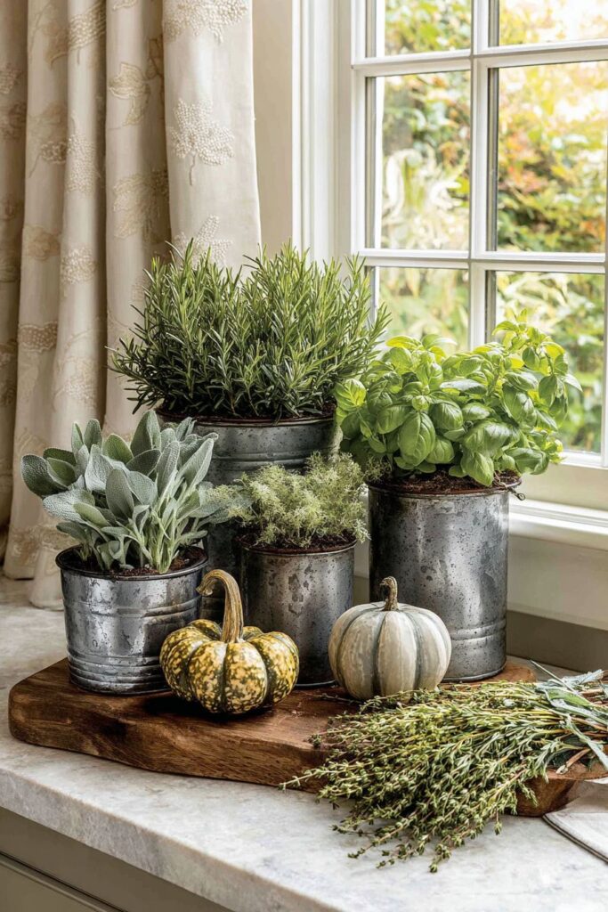 Living Herb Garden Window Display