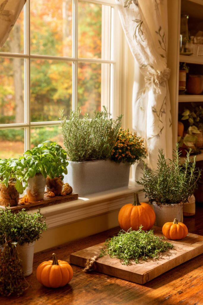 Living Herb Garden Window Display