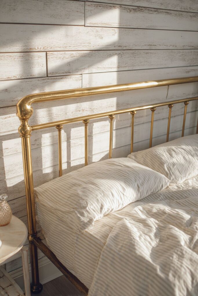 Modern Farmhouse with Distressed Gold Accents