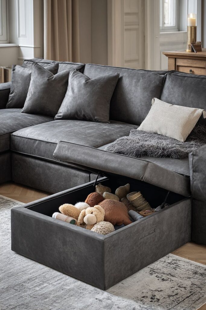 Family-Friendly Durability in Dark Grey