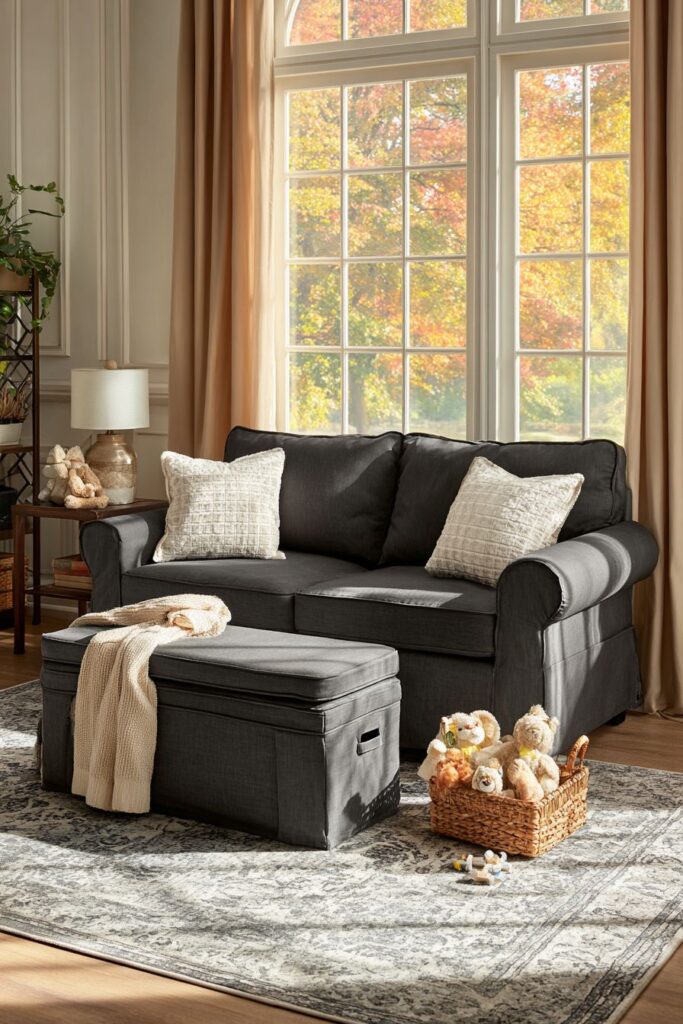 Family-Friendly Durability in Dark Grey