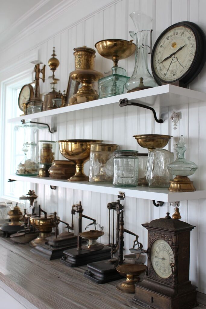 Antique Kitchen Tool Collection Display