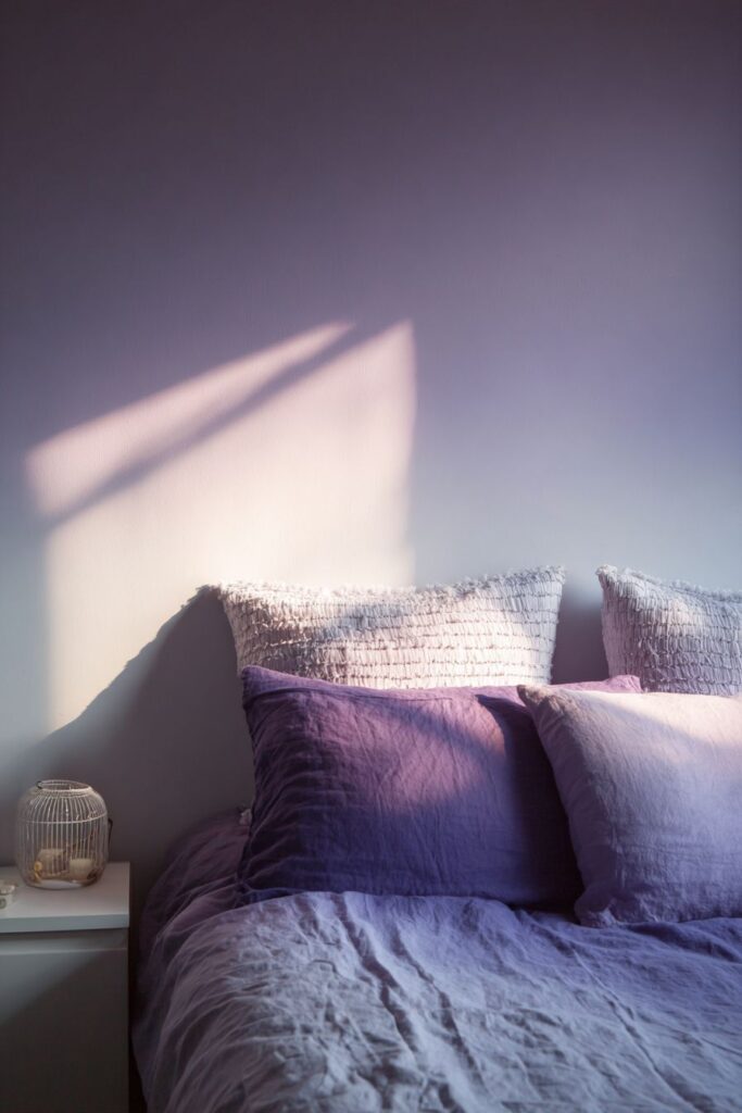Artistic Guest Bedroom with Ombré Walls