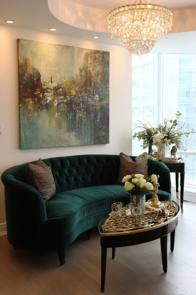 Curved Emerald Elegance