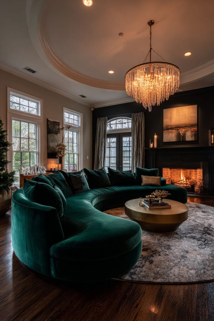 Curved Emerald Elegance