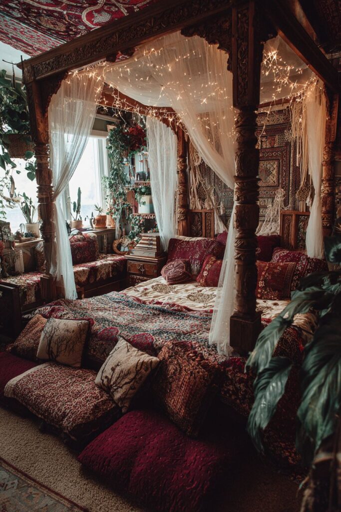 Bohemian Canopy Dream with Natural Textures