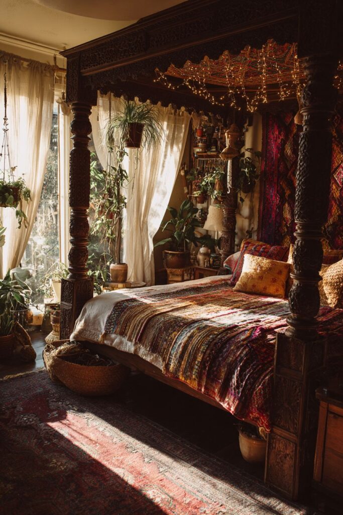 Bohemian Canopy Dream with Natural Textures