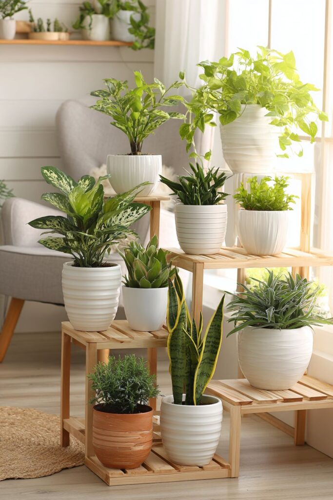 Plant Corner Sanctuary with Biophilic Design Principles