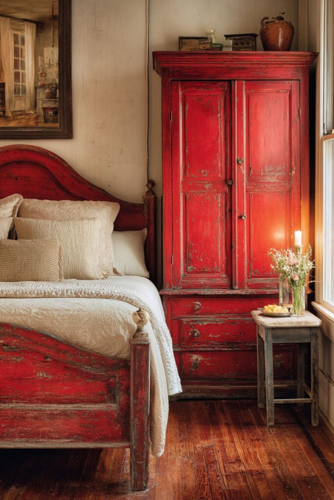 Vintage Red Chalk Paint Romance