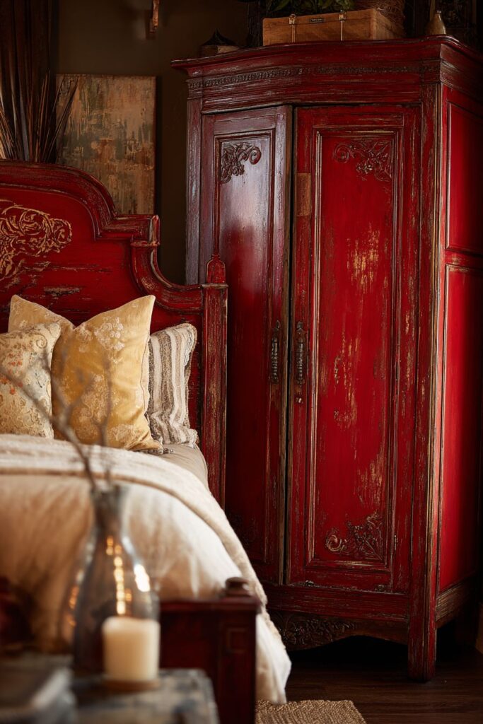 Vintage Red Chalk Paint Romance