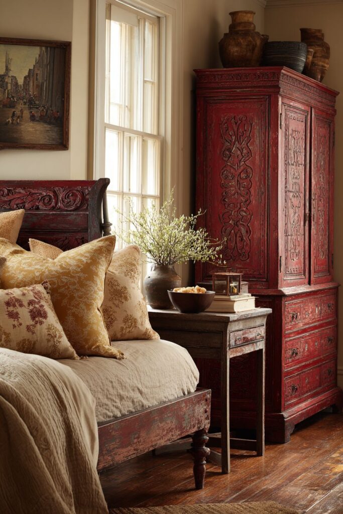 Vintage Red Chalk Paint Romance