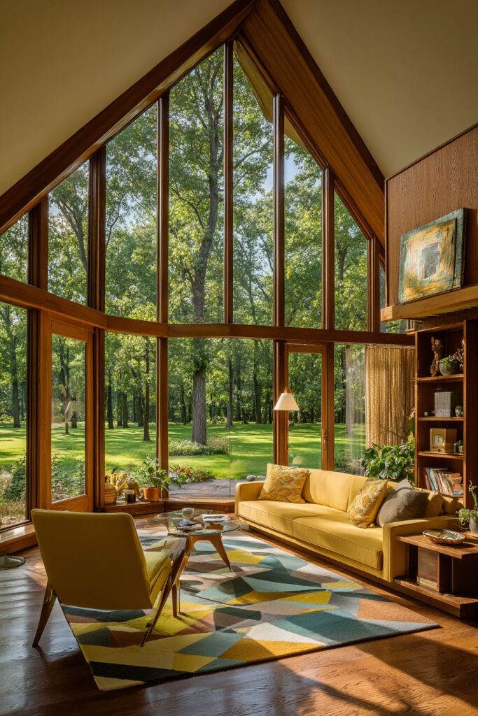 Mid-Century Modern with Exposed A-Frame Beams