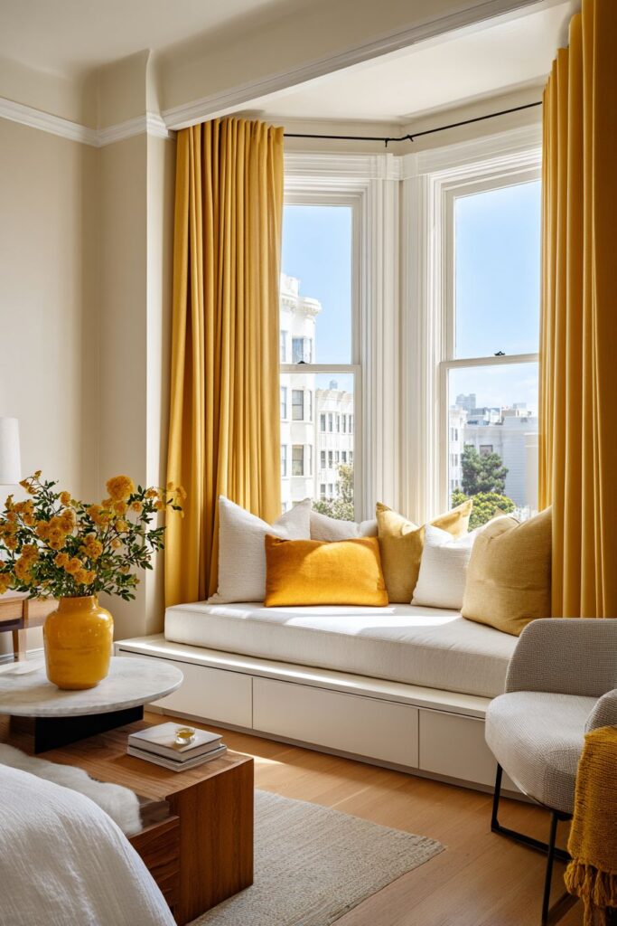 Maximized Natural Light in Pale Yellow