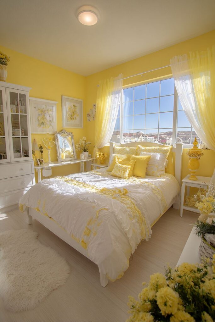 Maximized Natural Light in Pale Yellow