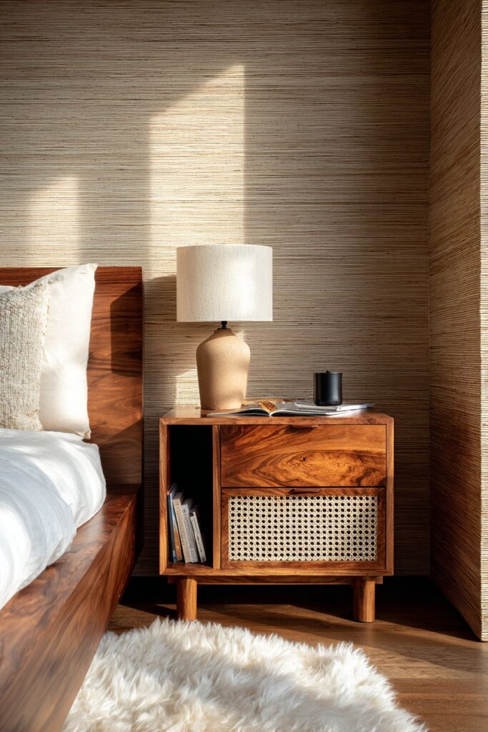 Grasscloth Wallpaper Accent Wall