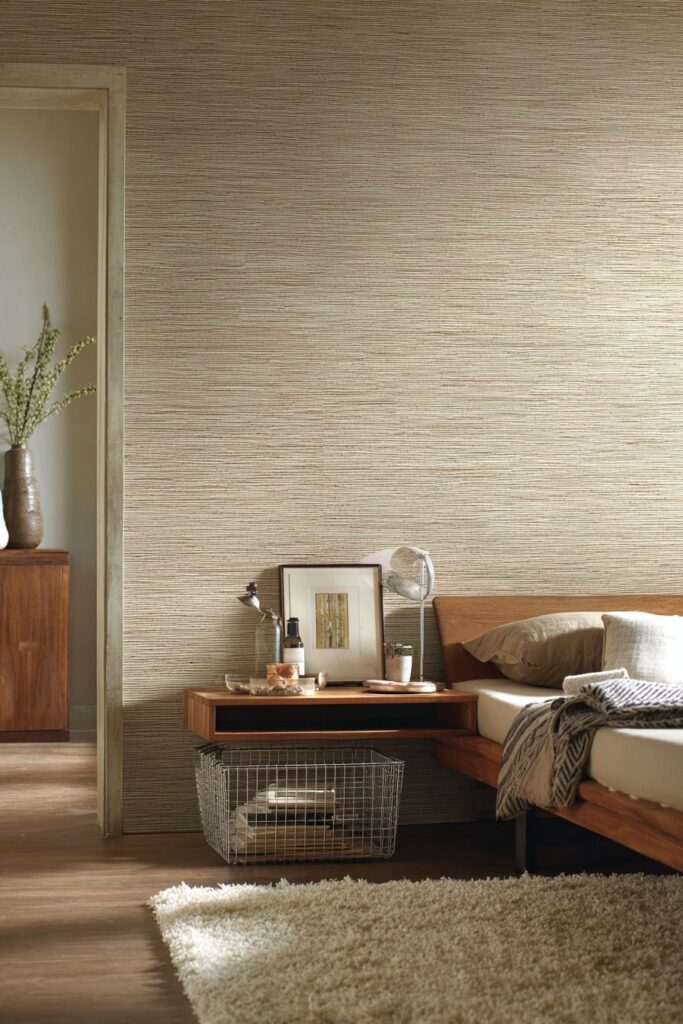 Grasscloth Wallpaper Accent Wall