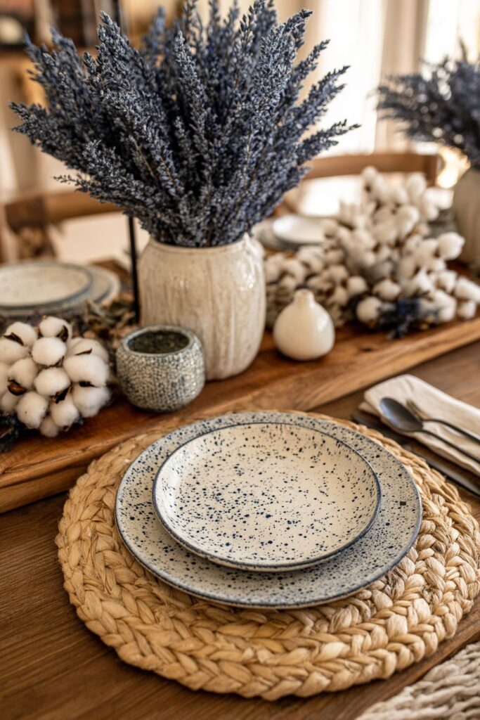 Blue Speckled Stoneware Artisan Appeal