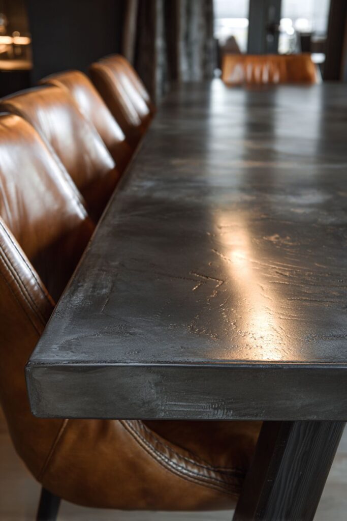 Concrete Dinner Table Industrial Sophistication