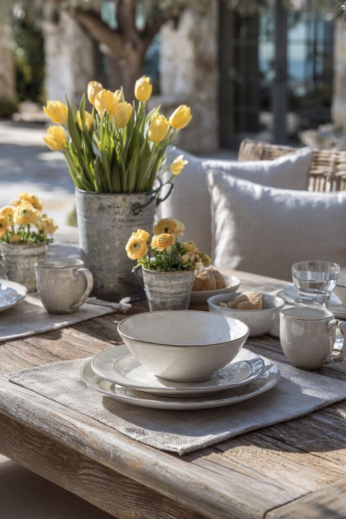 Alfresco Easter Table Setting