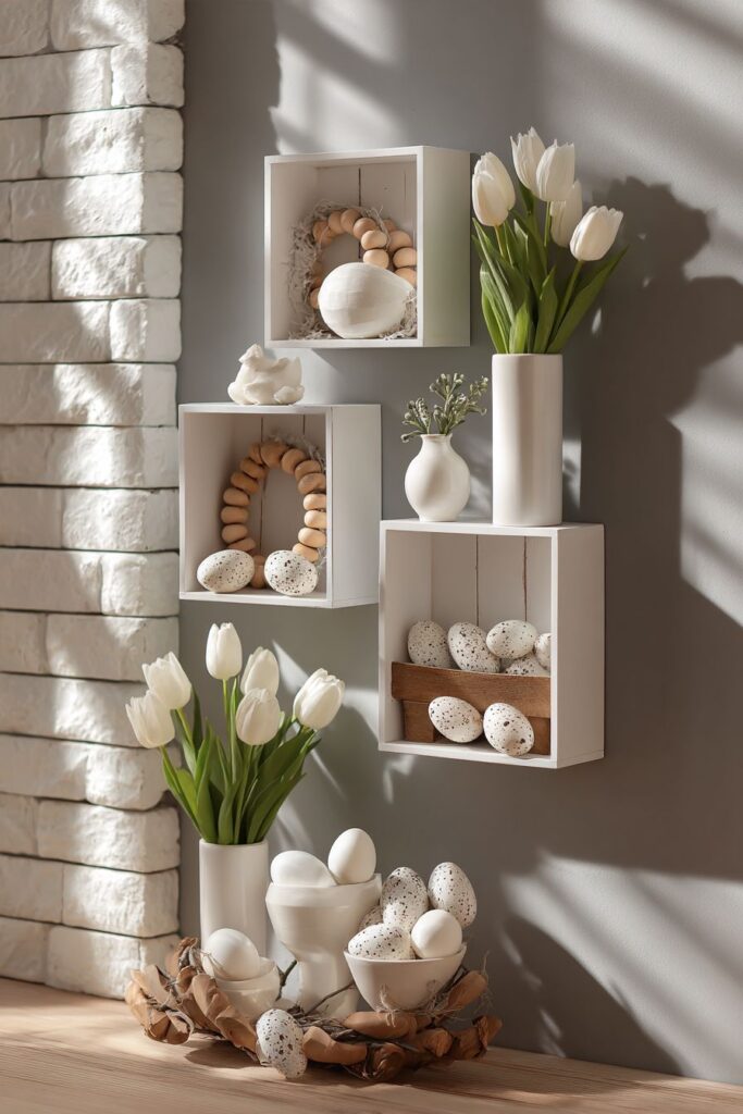 Modern Farmhouse Asymmetrical Shelves