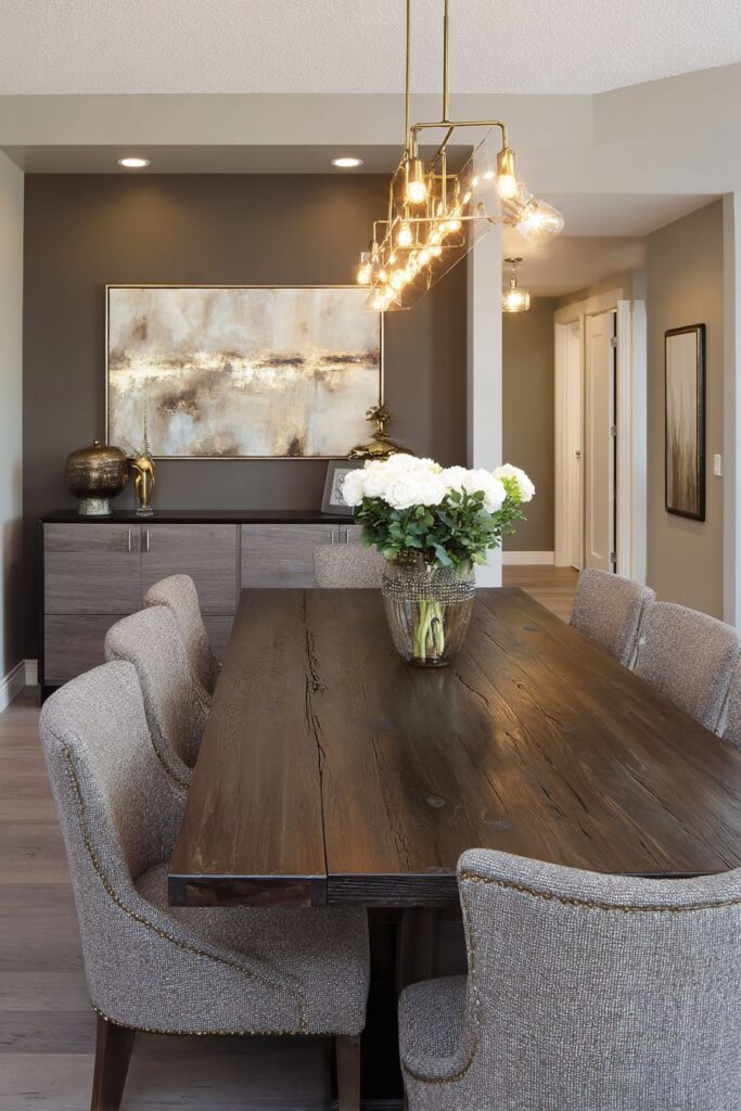 Dark Oak with Brass Details