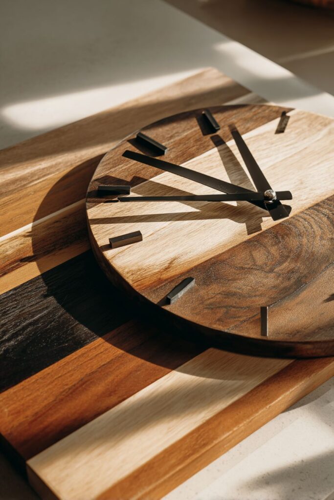 Repurposed Cutting Board Clock Installation