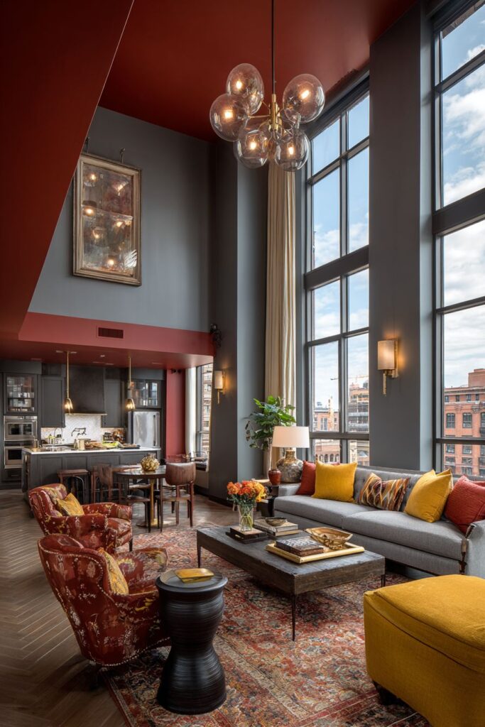 Eclectic Vintage-Contemporary Mix with Bold Colors