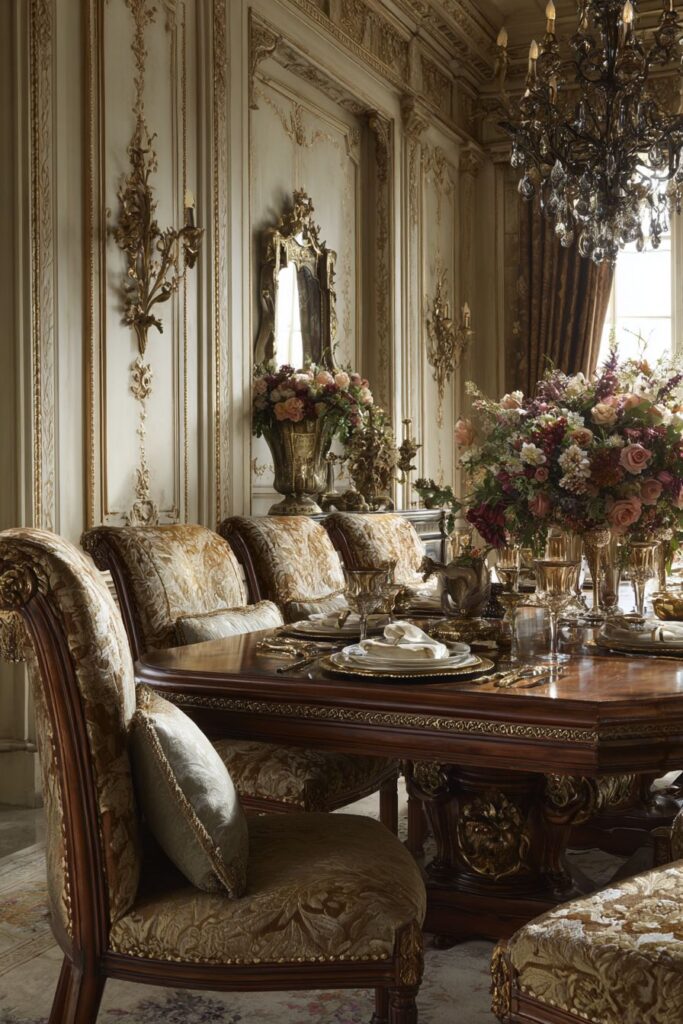 Opulent Traditional Gold Brocade Luxury