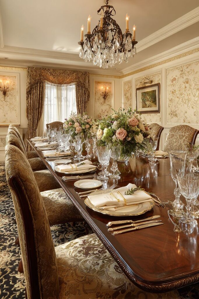 Opulent Traditional Gold Brocade Luxury