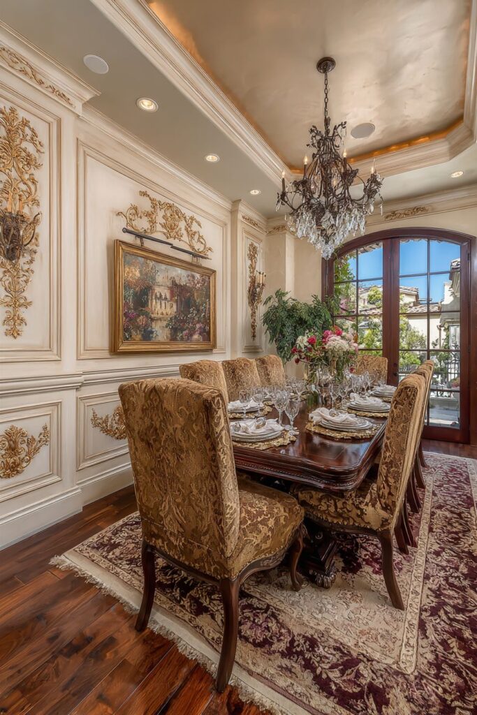 Opulent Traditional Gold Brocade Luxury