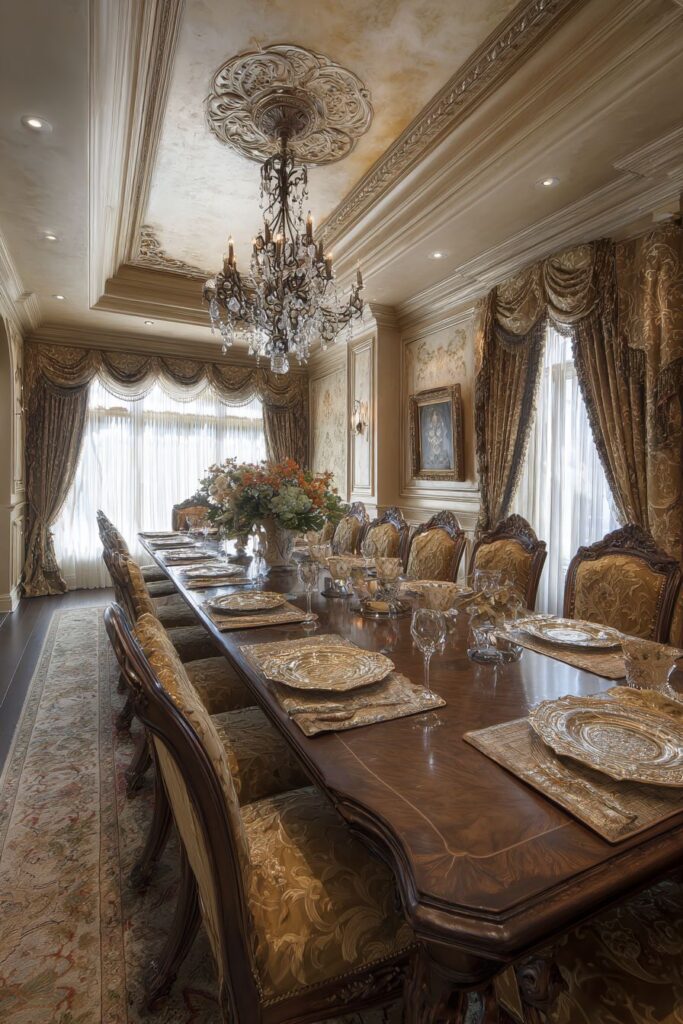 Opulent Traditional Gold Brocade Luxury