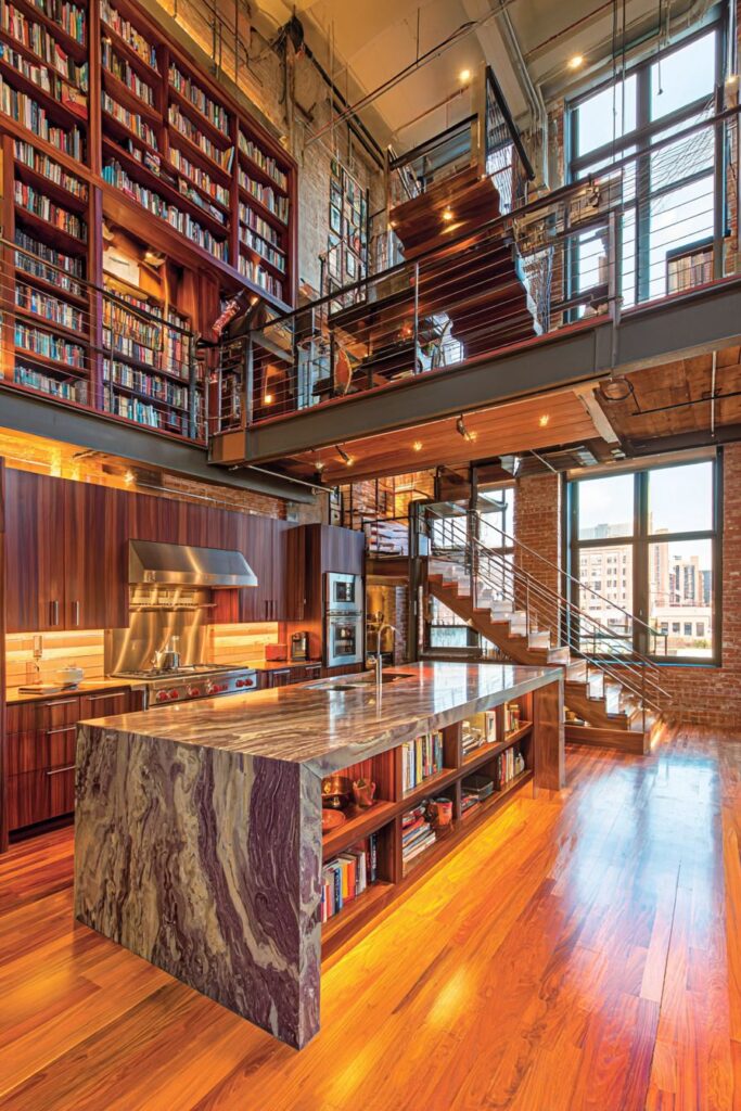 Library-Style Sliding Ladder Storage System