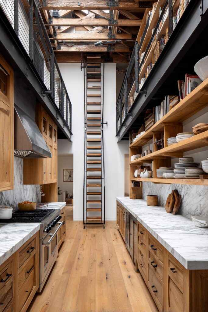 Library-Style Sliding Ladder Storage System