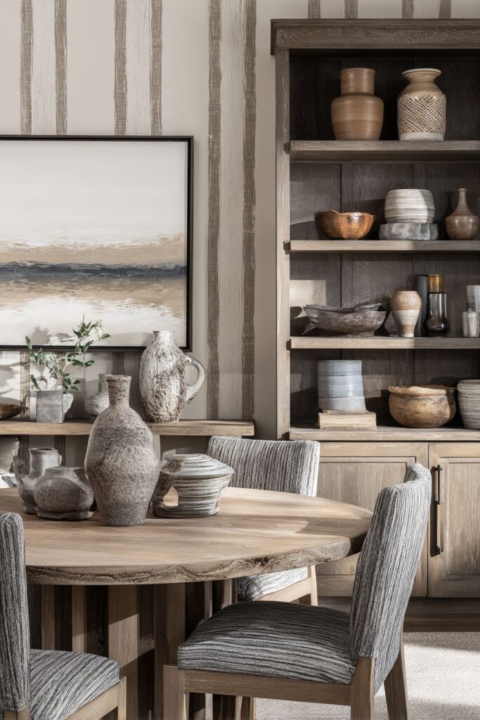 Rough-Sawn Douglas Fir Communal Table with Mixed Seating