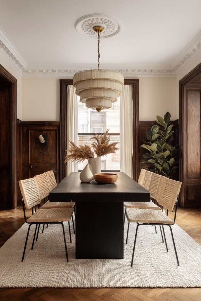 Sophisticated Simplicity with Rush Seat Texture