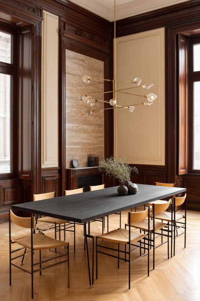 Sophisticated Simplicity with Rush Seat Texture