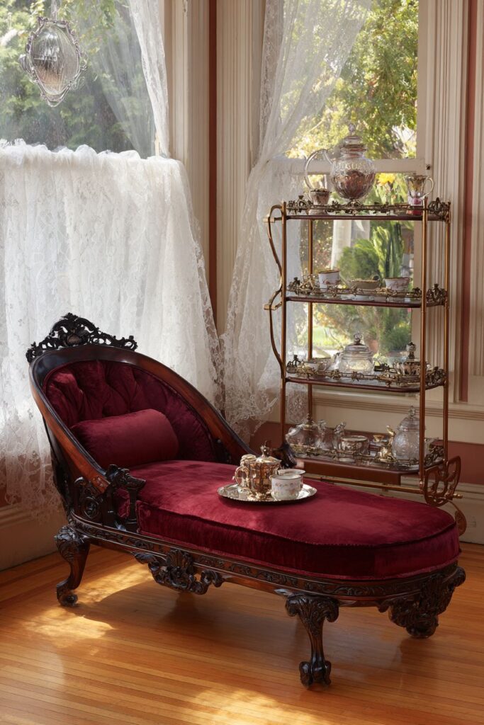 Victorian Fainting Couch Elegance