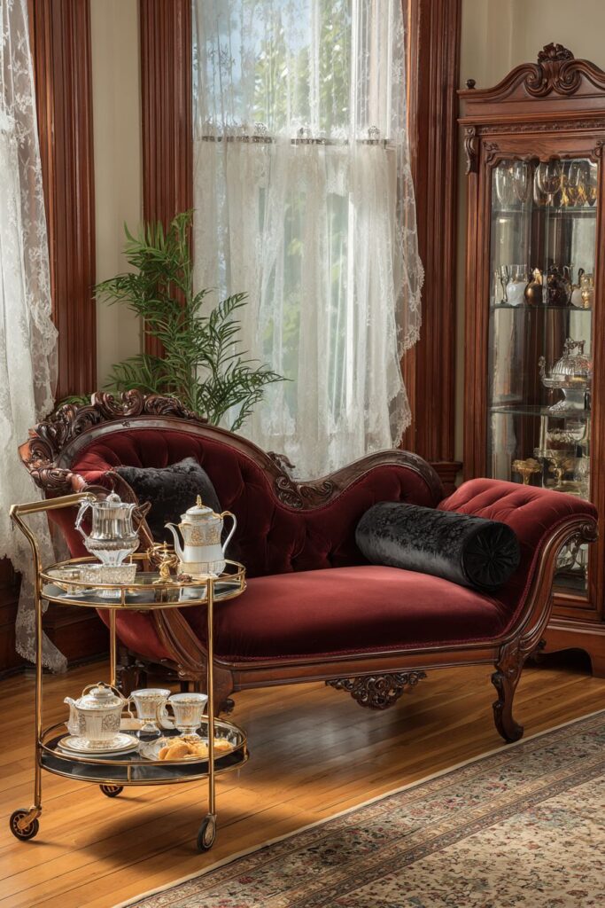 Victorian Fainting Couch Elegance