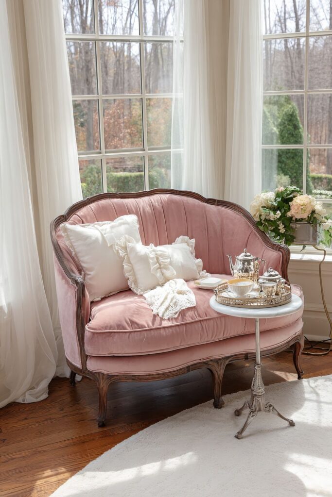 Intimate Seating Area with Velvet Luxury
