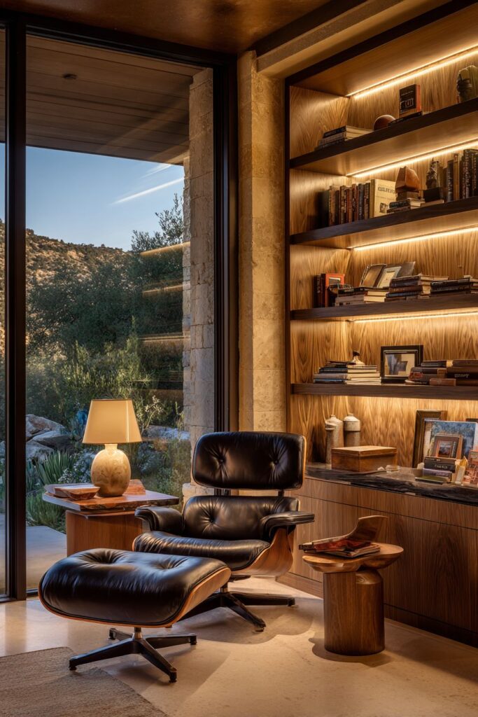 Dedicated Reading Corner with Integrated Lighting