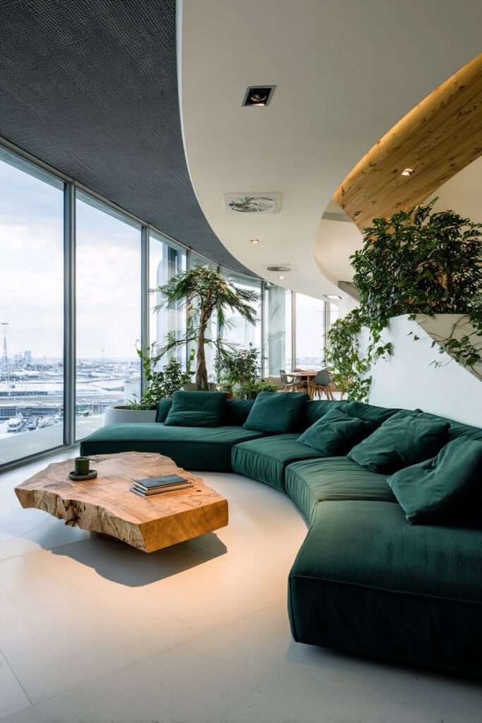 Modern Green Sectional Anchor