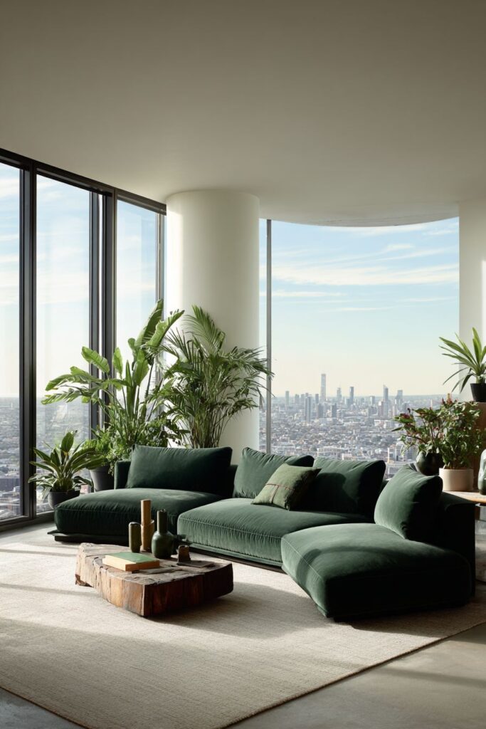 Modern Green Sectional Anchor