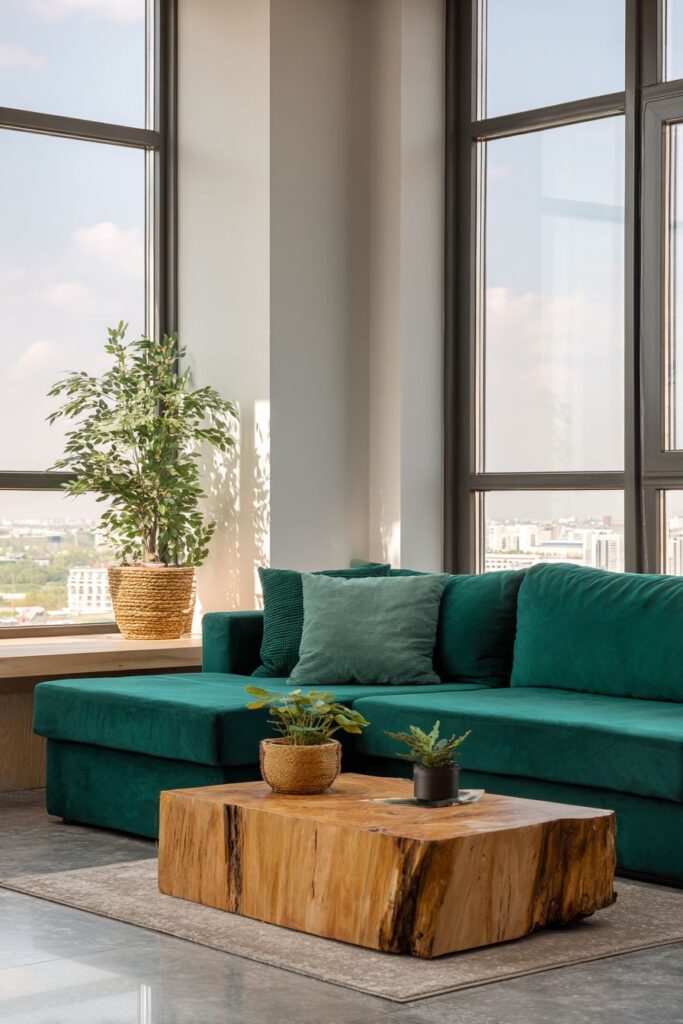 Modern Green Sectional Anchor