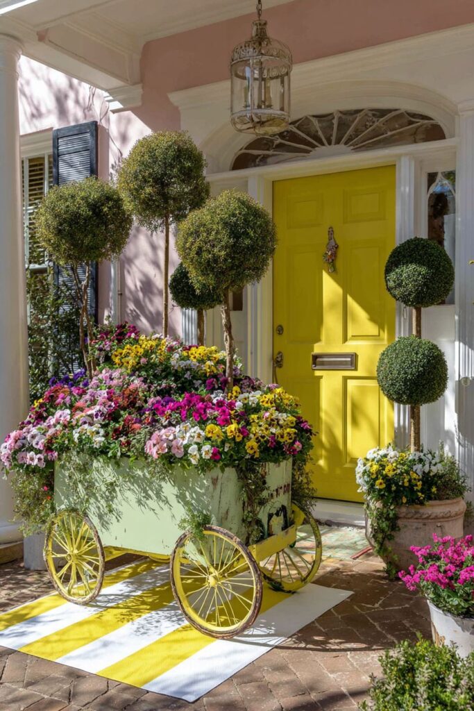 Whimsical Wagon Planter with Playful Energy